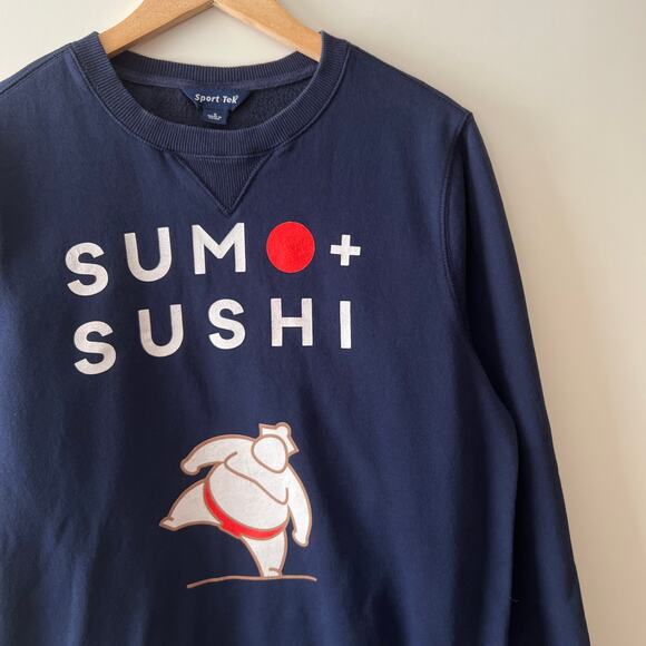 Sumo Sushi Graphic Sweatshirt Navy Size Small - Picture 3 of 6